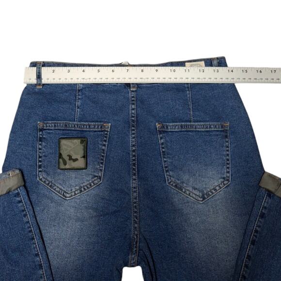 Cotton On Boys Husky Jeans Sz 15-16 | Adjustable Waist, Camouflage Patches, NWT - Picture 4 of 7